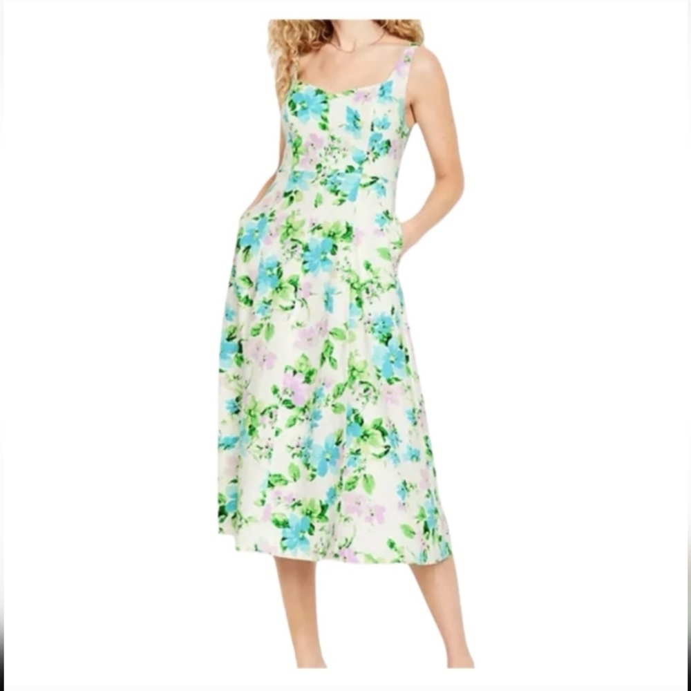 Old Navy Floral Maxi Dress - White, Green, Blue, Pink